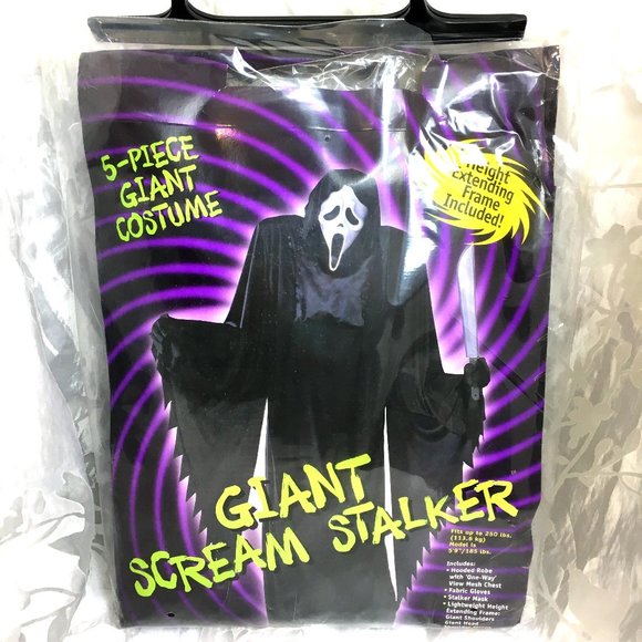 GIANT Scream Stalker Ghost Face Scream Costume NWT NOS Vintage Collectib… - Picture 1 of 15